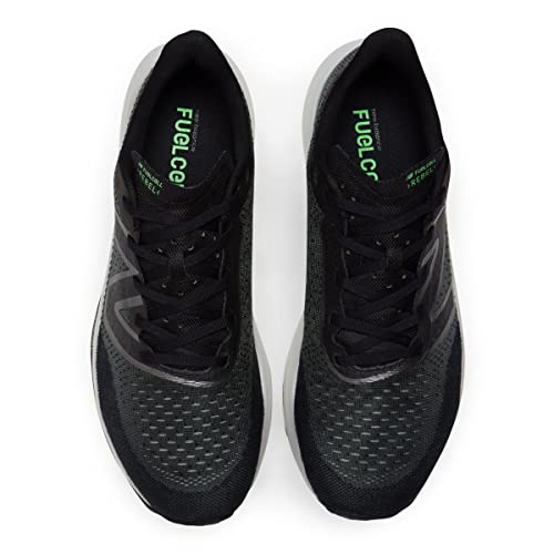 New Balance New Balance Men's FuelCell Rebel V3 Running Shoe, Black/Infinity Blue/Vibrant Spring, 8 Medium US