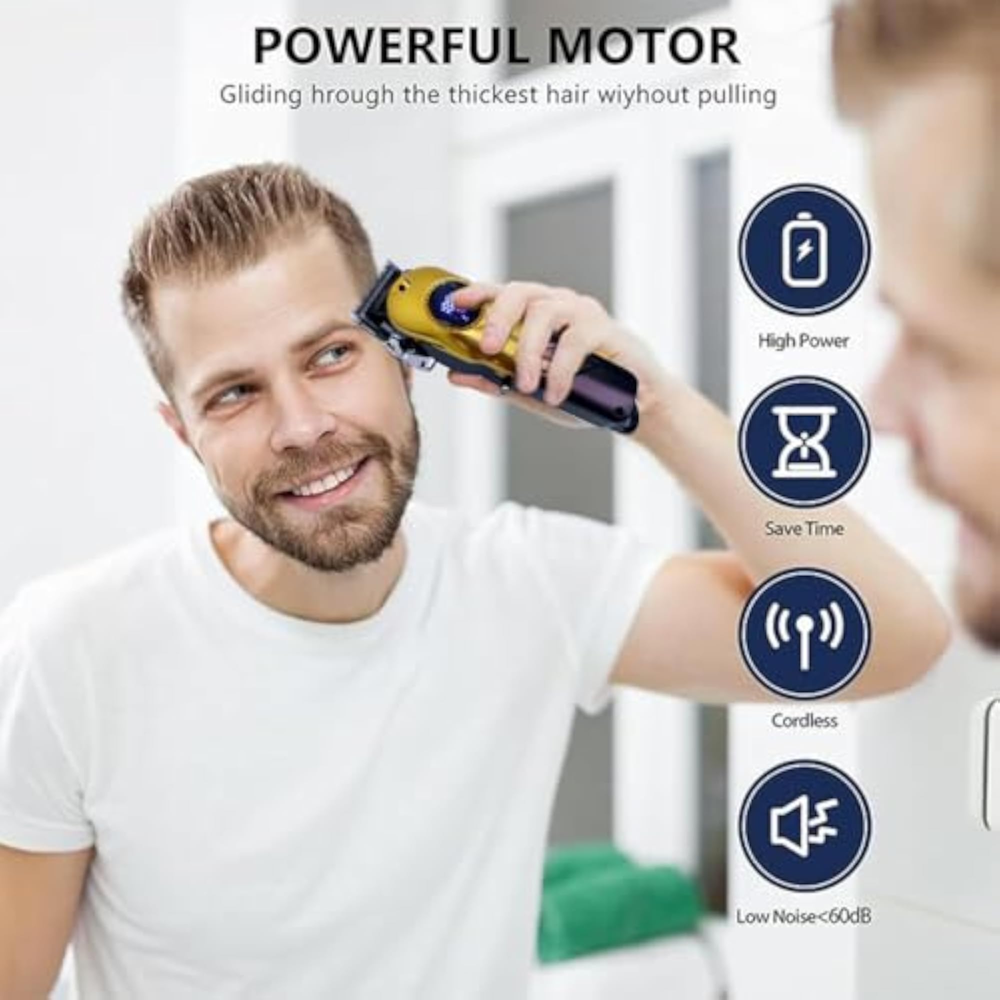 Professional Hair Clippers for Men, Cordless Hair Clippers Set