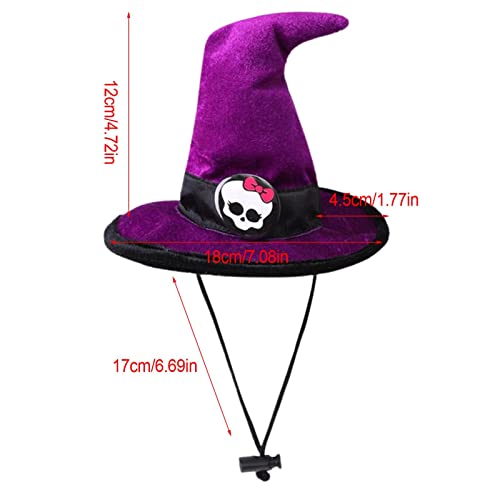 chapéu do Dia das Bruxas do gato | bruxa estimação bonito ajustável para gato cachorro pequeno | Con