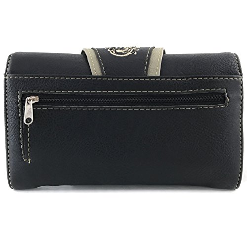 Justin West Concealed Carry Silver Buckle Embroidered Flower Vine Leaf Handbag4