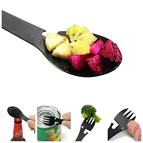 Camping Spoon Fork Bottle Opener Portable Open Can Multifunctional Tool"," 5 In 1 Stainless Steel Titanium Spork Outdoor Camping Picnic Hiking Fishing And Bbq Cutlery(1 Pcs) Fork #TOP2