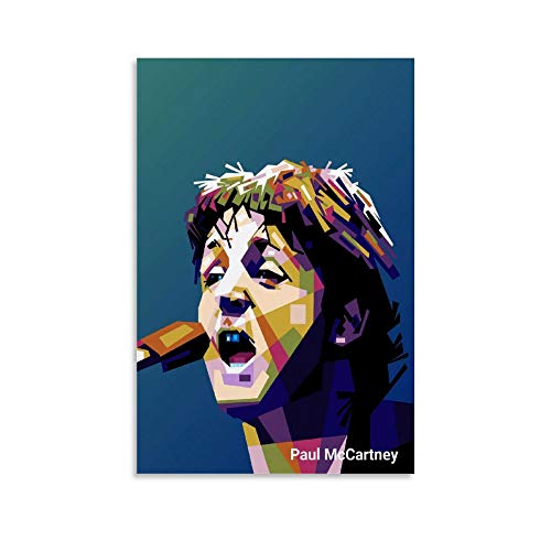 ASDYO Paul McCartney Poster sur toile moderne du groupe de rock des Beatles 40 x 60 cm - Les Beatles, Paul McCartney, John Lennon, RIngo Starr, George Harrison ASDYO Paul McCartney Poster sur toile moderne du groupe de rock des Beatles 40 x 60 cm