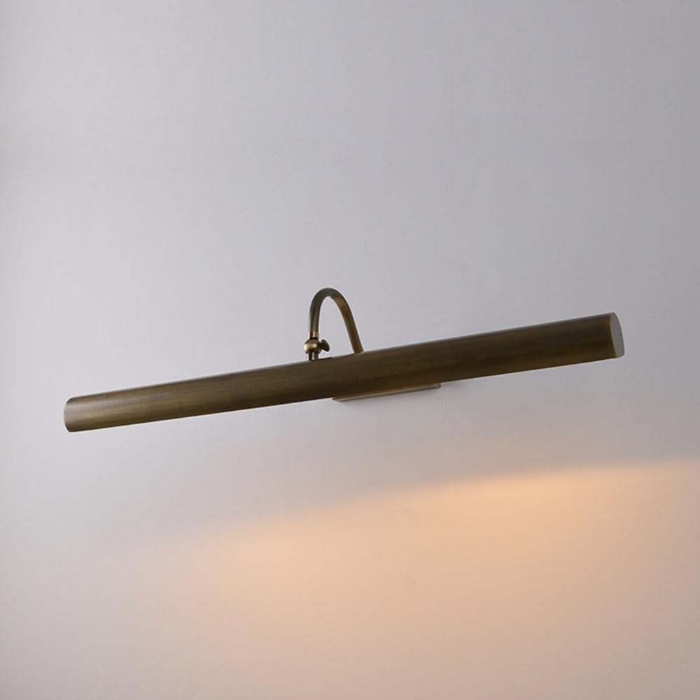 Kinkiet Retro minimalistyczna mosiężna lampa ścienna do salonu, dekoracyjne malowanie, antyczna toaletowa z brązu Lampa ścienna do łazienki