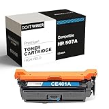 Do it Wiser ® Remanufactured Cyan Toner Cartridge for HP Laserjet Color 507A 500 M551 M551n M551dn M551xh M570dw M570dn M575c M575dn M575f - CE401A - Yield 6,000 pages