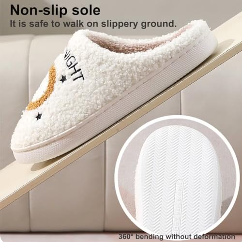 KEYUSHOP Meet Me at Midnight Slippers for Women Men, Couple House Slippers Plush Fuzzy Warm Cozy Memory Foam Slippers Casual Slip on Indoor Outdoor Shoes2