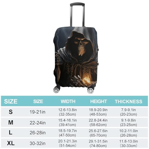 Grim-Reaper Printed Luggage Cover Protector, Fits 18-32 Inch Luggage2
