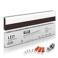 Hardwired LED Under Cabinet Task Lighting - 12 Watt, 18", Dimmable, CRI>90, 3000K (Soft White), Bronze, Wide Body, Long Lasting Metal Base with Frost Lens