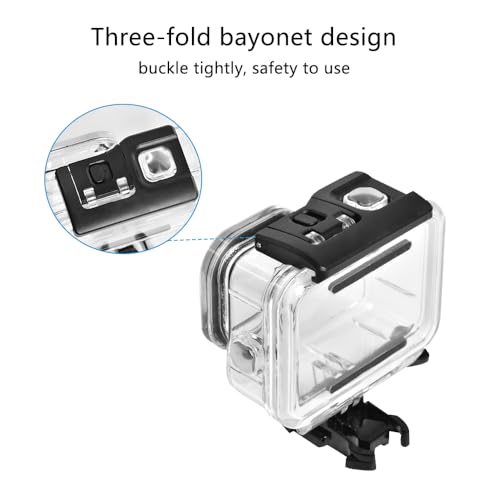 Image of Waterproof Housing Case, Clear, 40m /130ft Depth Compatible with Hero 9-13, Transparent PU Material with Sealing Ring (YH-GOPRO-40)