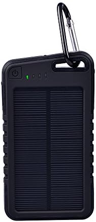 Solar Charger - (Black) Authentic LA2JBay(TM) Outdoor Essential Portable Backup Power Bank 5000mAh Dual USB For iPhone iPad Android MP3 GPS Tablets Digital Cameras Nokia Samsung Sony Kindle Water/Shock/Dust Resistant