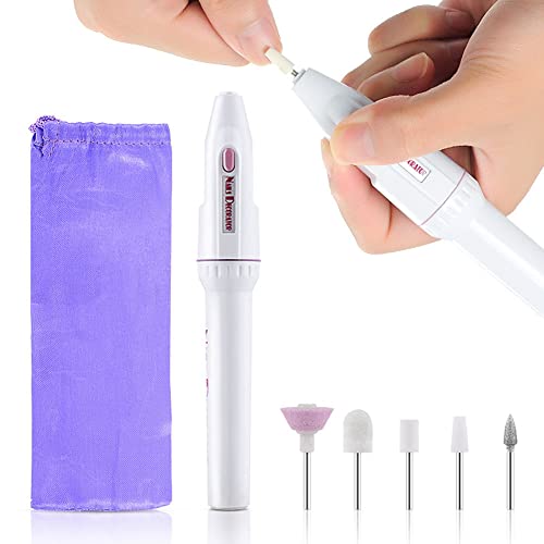 Mesiyun Portable Electric Nail Art Buffer Drill Multi-Function Fingernail Manicure Grinder Kit Toe Polisher Pedicure Machine For Home Salon 5 In 1 Set #TOP3