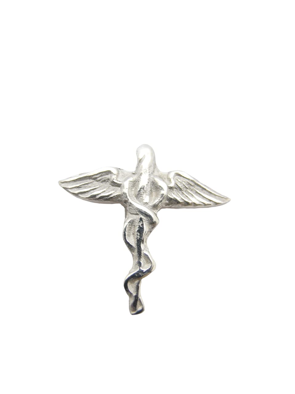 Ordine dei Farmacisti : Spilla da giacca in Argento 925 con Caduceo Farmacia - Stemma - Simbolo - pins