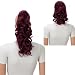 PRETTYSHOP 16" OR 20" Hair Piece Clip On Pony Tail Extension 2 IN 1 Curled Wavy Heat-Resisting Burgundy red #burg H17-2