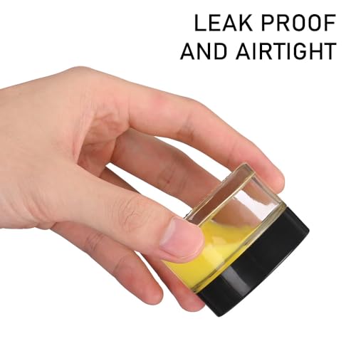 4 Pack Mini Glass Containers with Lids for Cosmetics