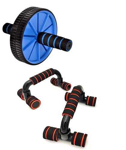 Griffin Pushup Bar with Ab Wheel Strength Training Home & Gym Fitness Equipment Bodybuilding Muscles Workout Abdominal Roller Push Up Stand Combo-image-5