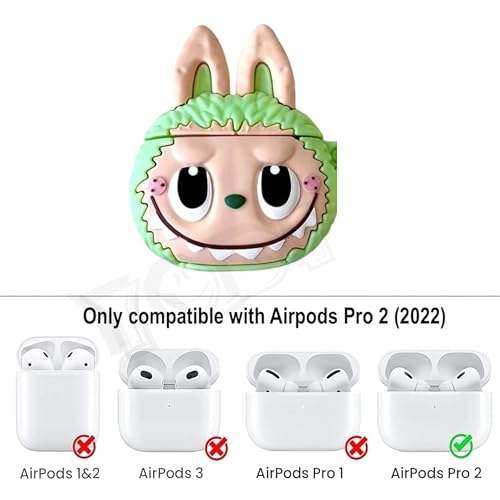 Image of YODI Case Cover for Airpods Pro|Pro 2|Airpods Pro 3|Airpods 4 Pouch, Silicone Cases with Cleaner Kit 360 Drop Protection,Shock-Resistant ((Doll Green), Airpods Pro /Pro 2)