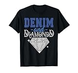 Denim And Diamonds Stylish Blue Denim T-Shirt