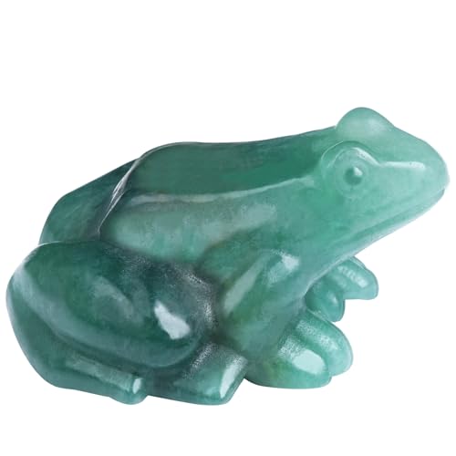Figura de Rana de Cristal Natural Tallada 2 in miniatura 1