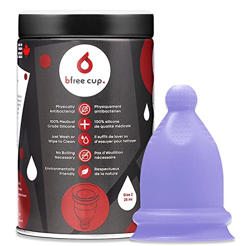 Bfree Menstrual Cup - Reusable Period Cup Leak-Free Eco-Friendly Tampon/Pad Alternative Feminine Hygiene Product for Menstruating Teens, Women