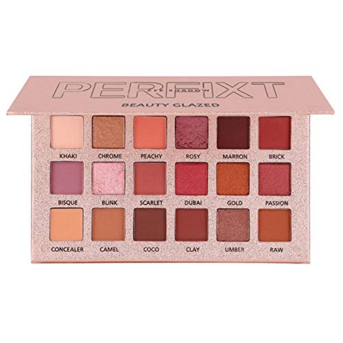 Beauty Glazed 18 Farben Schimmer Matt Lidschatten Palette, Stark Pigmentierte Lidschatten Palette Makeup Palette