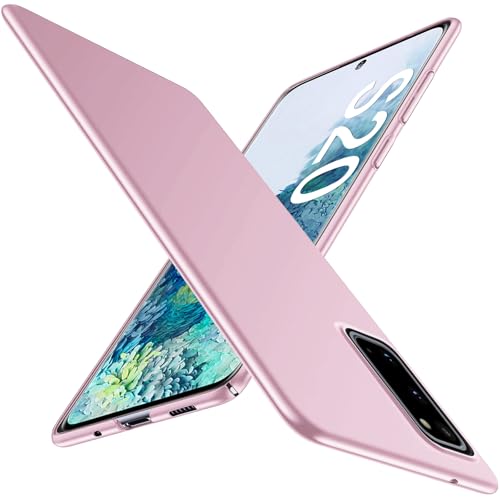 Coque militaire Samsung S20 fine protection antichoc rigide robuste or rose