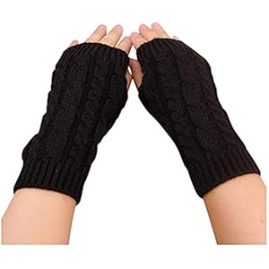 1 paar armwarmers dames vingerloze handschoenen winter halve vingerhandschoenen winterhandschoenen warme duimgat lange…