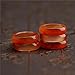 GIGB PBDK 2Pcs Red Crystal Carnelian Rings for Women Men Funky Vintage Stackable Natural Stone Thumb Ring Smooth Band Ring Valentine's Day Birthday Jewelry(9, red)