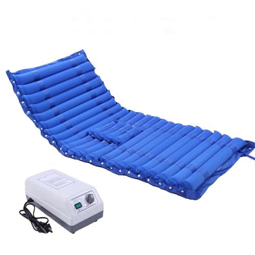 Wechseldruckmatratze mit Toilettenloch, Anti-Dekubitus-Luftkissen, leise Pumpe, belastbar 135 kg, ideal für Zuhause und Pflegeheime