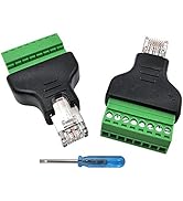 Poyiccot RJ45 Screw Terminal Adapter/Network RJ45 Ethernet Adapter, RJ45 Breakout Board / 8p8c Ma...