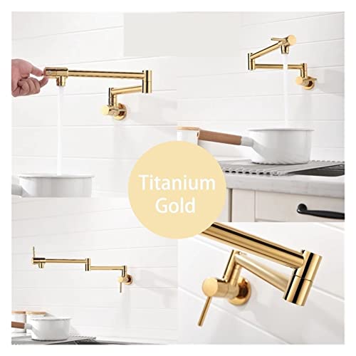 Grifo de llenado de ollas de latón con caño plegable para cocina 5