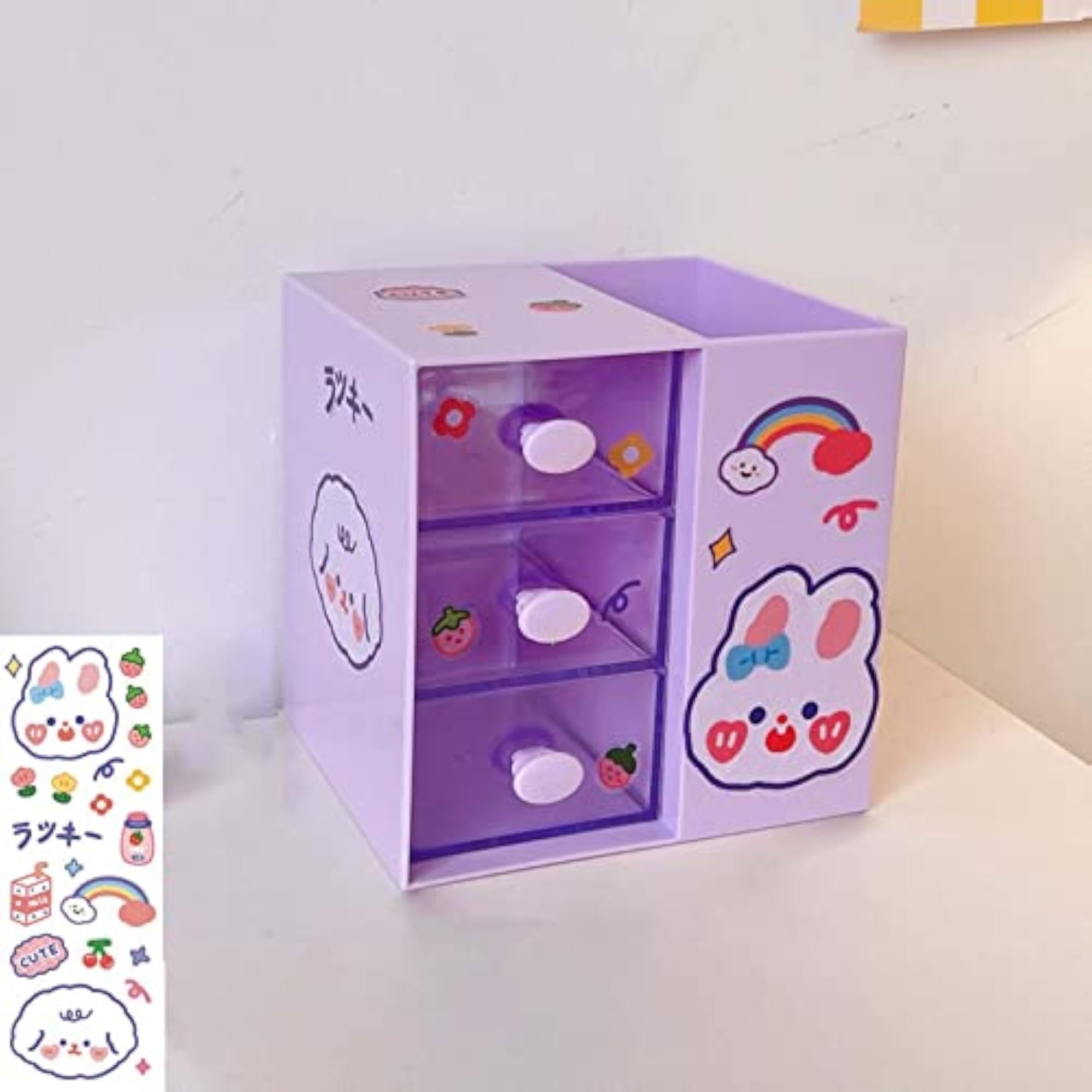 Multipurpose Cosmetic Storage Box for Countertop, Bedroom Ladies