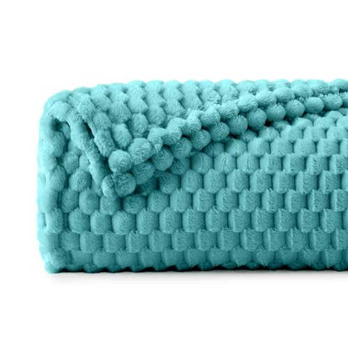 Image of BEDELITE Teal Twin Blanket for Couch, Soft Cozy Gifts for Women, 60 * 80