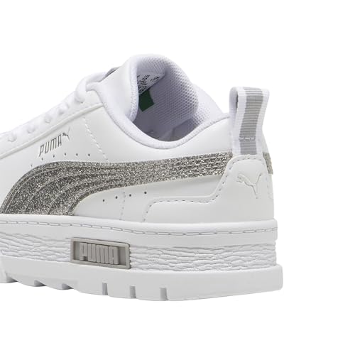 Image of PUMA Kids Girls Mayze Glitter Lace Up Sneakers Shoes Casual - White