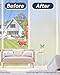 Dwersty Frosted Glass Window Privacy Film Decorative, Bathroom Window Privacy Film for Glass Windows Cover, Static Cling, Removable, Reusable, Anti-UV, Anti-Glare, Heat Blocking, 17.5 by 78.74 inch