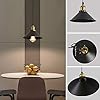 DELIPOP 3 Luci Lampade a sospensione Industriale, Vintage Metallo Lampadario in Stile Edison Attacco E27 Plafoniera da Soffitto per Cucina Caffè Bar, 22cm, Nero #3