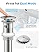 BOTEMY Vessel Sink Stopper with Overflow,Bathroom Sink Drain Stopper- 304 Stainless Steel Pop Up Drain, Tool-Free Installation Big Cap Fit for Faucet Vessel & Vanity Basins（Brushed Nickel）