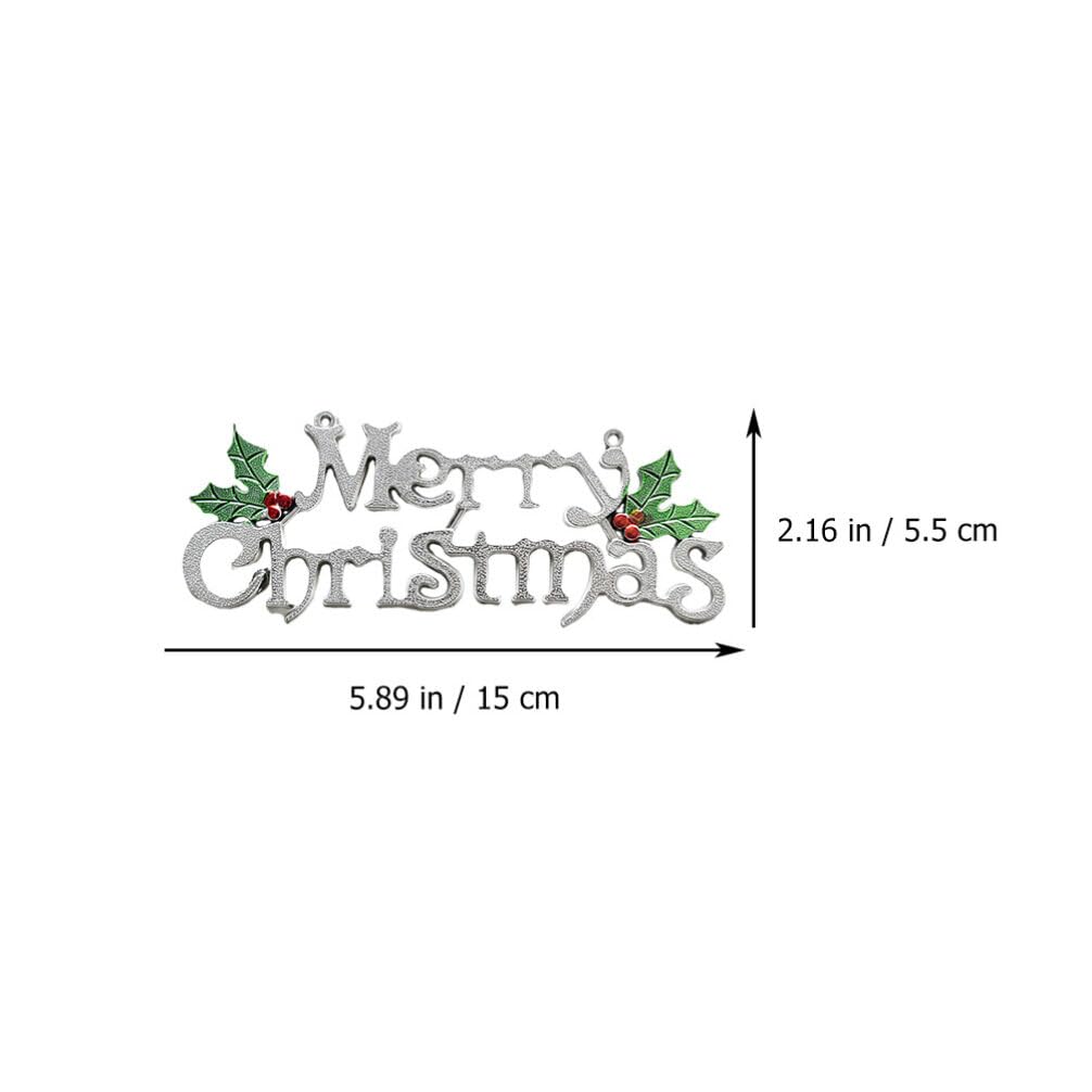 ifundom 12piezas Decoración Navideña Carteles De Puerta De Plástico Letreros Merry Christmas Para Interiores y Exteriores