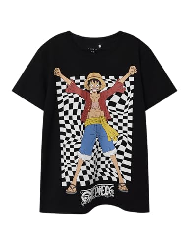 NAME IT Niños Nkmjob Onepiece Nreg SS Top Noos Vde, Negro, 134-140
