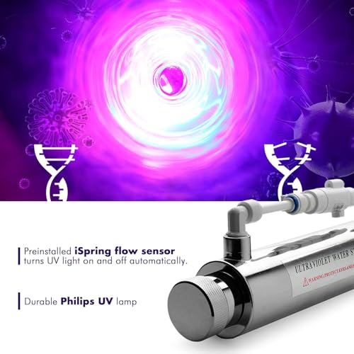 Image of iSpring RCC7AK-UVF3 Value Pack, Alkaline UV 7-Stage Under Sink Reverse Osmosis Water Filter System, Patented Easy-Mount Faucet for Effortless Installation, Additional 3 Pre-Filters Included