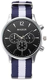 Watch Men - MIGEER Canvas Fabric Bracelet Watch Men's Wrist Analog Color of Article:Black #2