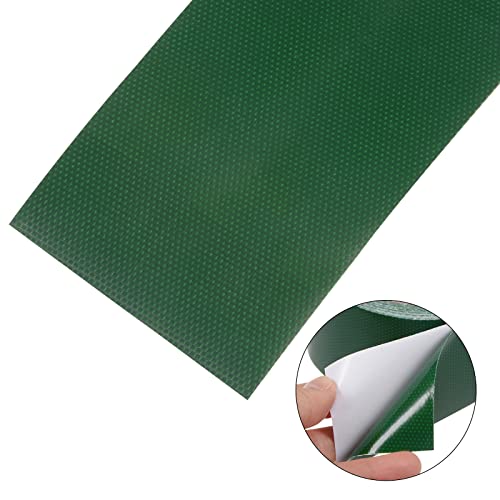 Image of HARFINGTON Tarpaulin Repair Tape, 3.15 inch x14.6ft Universal Waterproof Awning Cloth Repair Tape for Crafts Home Improvement Outdoor Tent, Dark Green