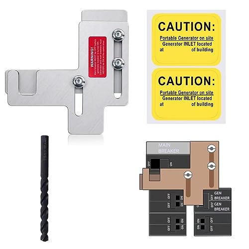 Generator Interlock Kits for Murray or Siemens 150 amp or 200 amp Panels, with 7/8 to 1 1/4 Inches Spacing Between Main and Branch Breakers Interlock Kit (SIE-P2)