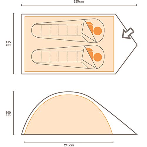Carpa para camping Regatta Oxford para 2 personas miniatura 2