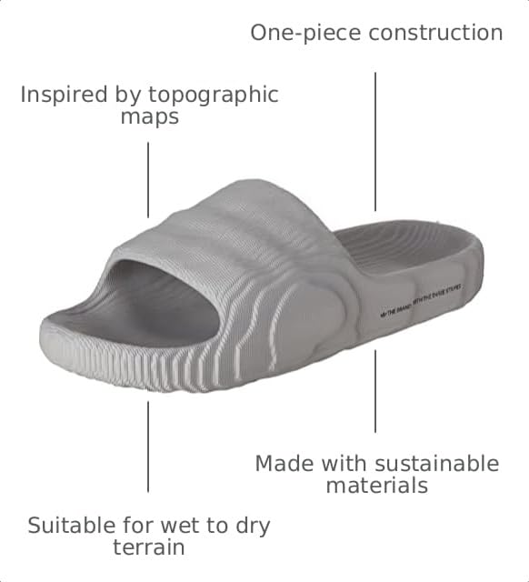Image of Adilette 22 Mens Slides (Grey)