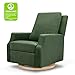 Namesake Crewe Glider Recliner Nursery Chair - GREENGUARD Gold & Certi-PUR US Certified Rocker Recliner - Glider Rocking Chair for Nursery & Living Room - Manual, 360° Swivel, Green