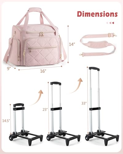 Marscamd Rolling Teacher Bag with Trolley