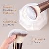 Set de Pinceles de Maquillaje de Viaje con Estuche MAANGE 20Pcs, Set de Maquillaje Multifuncional Esencial con 18 Pinceles para Base, Polvo, Rubor y Sombras, con 2 Esponjas de Polvo - Café Marrón 6