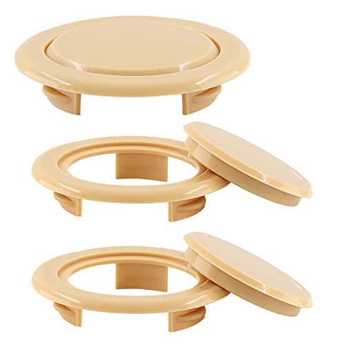 Biaungdo 3 Sets 2 Inch Outdoor Patio Table Umbrella Hole Ring And Cap Set, Standard Size Garden Beach Tablet Thicker Hole Ring Plug And Cap Set(Wood Color) #TOP29