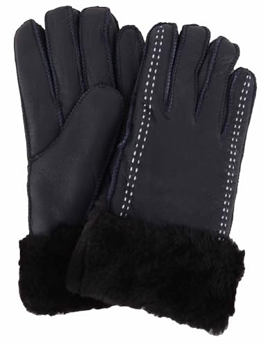 Guantes de piel de oveja napa SNUGRUGS con puño vuelto de alta calidad