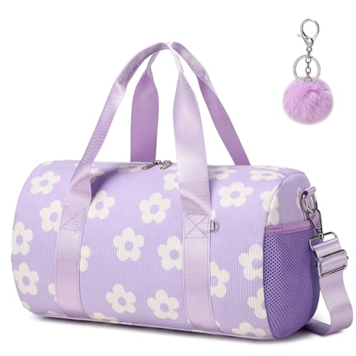 Dance Ballet Bag for Girls Purple Corduroy Dance Bag for