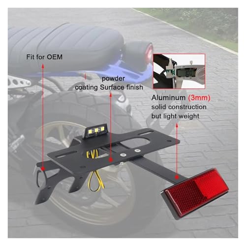 Support plaque d'immatriculation XSR125 finition noir mat et découpe de précision